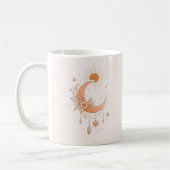 Boho Sun & Moon Floral Ceramic Mug (Gauche)