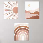 Boho Sun Mountain Rainbow Playroom Décor (Recto)