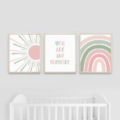 Boho Sun Quote Rainbow Kinder kamer Muurkunst Sets