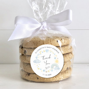 Boho Sun Rainbow Baby Jongensdouche Dank u Ronde Sticker