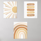 Boho Sun Rainbow Nom personnalisé Affirmations pou (Recto)