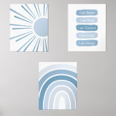 Boho Sun Rainbow Nom personnalisé Affirmations pou (Recto)