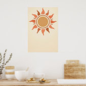 Boho Sun Terracotta Minimalist Poster (Cuisine)