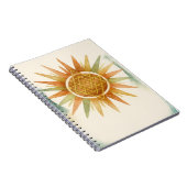 Boho Sunburst Watercolor Notebook – Personalized  Notitieboek (Rechterzijde)