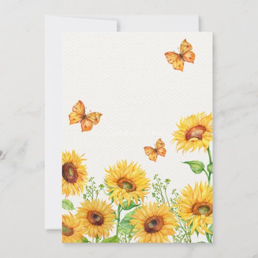 Boho Sunflowe Baby shower Invitation (Dos)