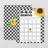 Boho Sunflower | BW Checkings Baby shower Bingo In (Voorkant / Achterkant)