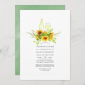 Boho Sunflower Celebration of Life Photo Invitati Kaart (Voorkant / Achterkant)