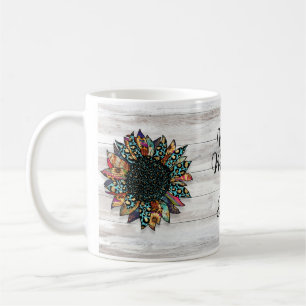 Boho Sunflower Cottagecore Coffee Mok