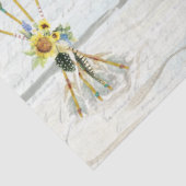 BOHO Sunflower Deer Skull Florence Decoupage Tissuepapier (Detail)