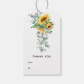 Boho Sunflower Eucalyptus Wedding Cadeaulabel (Voorkant)
