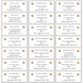 Boho Sunflower Mariage Étiquettes de adresse invit (Devant)