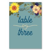 Boho Sunflower Numéro de table Mariage (Par défaut)