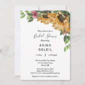 Boho Sunflower Rustic Wildflower Vrijgezellenfeest Kaart (Voorkant)