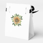 Boho Sunflower Rustic Wildflower Wedding Favor Box Bedankdoosjes (Achterkant)