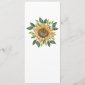 Boho Sunflower Rustic Wildflower Wedding Flat Programma (Achterkant)