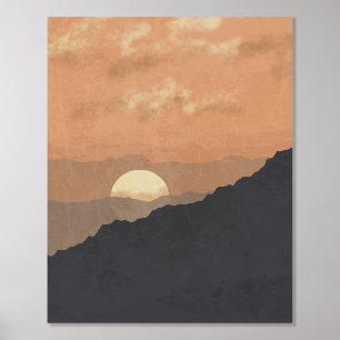 Boho Sunset Folie Afdrukken