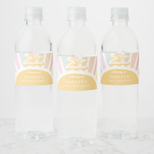 Boho Sunshine 1st reis rond de zondag Waterfles Etiket