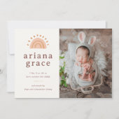 Boho Sunshine Baby Geboorte Aankondiging (Voorkant)