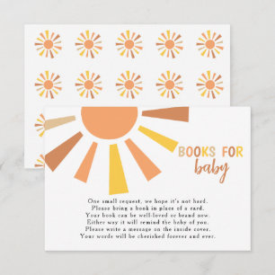 Boho Sunshine Baby shower Boekaanvraag Bedankkaart