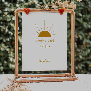 Boho Sunshine Baby shower Boeken en cadeaubordje Poster