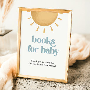 Boho Sunshine Baby shower Boeken Teken Poster