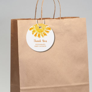 Boho Sunshine Baby shower Dank je wel Bedankjes Labels