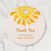 Boho Sunshine Baby shower Dank je wel Bedankjes Labels (Voorkant)