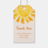 Boho Sunshine Baby shower Dank je wel Cadeaulabel (Voorkant)