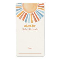 Boho sunshine baby shower étiquettes autocollants