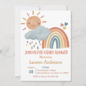 Boho Sunshine Baby shower Invitation Kaart (Voorkant)