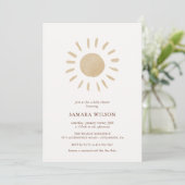 Boho Sunshine Baby shower Invitation Kaart (Staand voorkant)