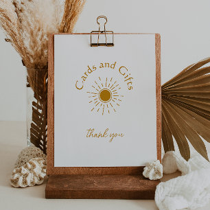 Boho Sunshine Baby Shower Kaarten en Cadeaus Bordj Poster
