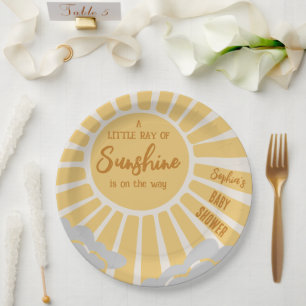 Boho Sunshine Baby shower Paper Bord