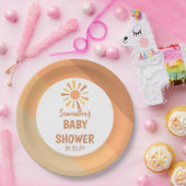 Boho Sunshine Baby shower Papieren Bordje (Feest)