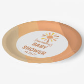 Boho Sunshine Baby shower Papieren Bordje (Gekanteld)