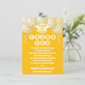 Boho Sunshine Balloons Carte de remerciements de g (Debout devant)