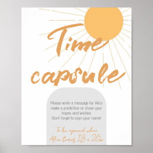 Boho sunshine Birthday Time Capsule Poster