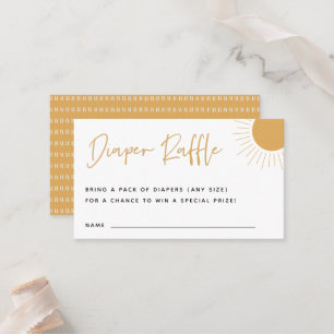 Boho Sunshine Diaper Raffle Enclosure Card Plaatskaartje