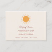 Boho Sunshine Gender Neutral Display Shower Enclo Informatiekaartje (Voorkant)
