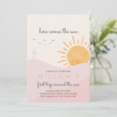 Boho Sunshine hier komt de zondag feest Kaart (Staand voorkant)