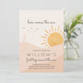 Boho Sunshine hier komt de zondag feest Kaart (Staand voorkant)