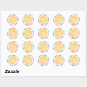 Boho Sunshine One op de zon Ronde Sticker (Vel)