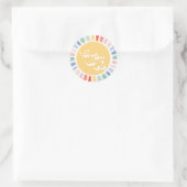 Boho Sunshine One op de zon Ronde Sticker (Tas)