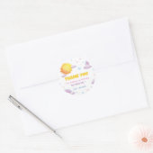 Boho Sunshine Rainbow Sticker Étiquettes d'anniver (Enveloppe)