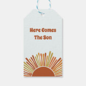 Boho Sunshine Retro Baby shower Bedankt Cadeaulabel (Achterkant)