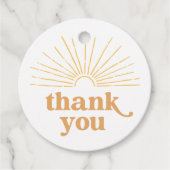 Boho Sunshine Sun Baby shower Bedankjes Labels (Voorkant)