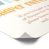 Boho sunshine sun Diaper Raffle baby shower sign Poster (Hoek)