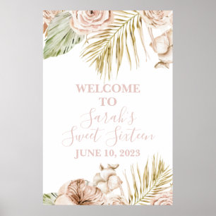 Boho Sweet 16 Welkom Bord Poster