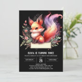 Boho Sweet Fox Verjaardag digitaal Kaart (Staand voorkant)