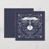 Boho Swirls (Changeable Background Color) Wedding (Voorkant / Achterkant)